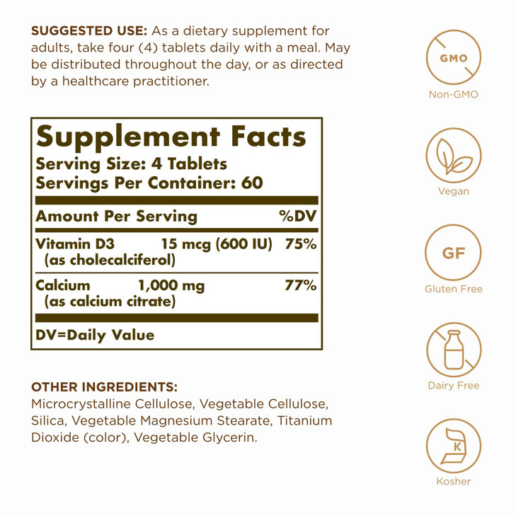 Solgar - Calcium Citrate With Vitamin D