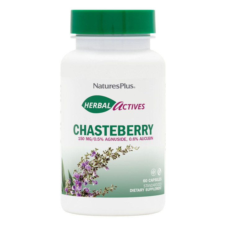 NaturesPlus Herbal Actives Chasteberry - 60 Capsules