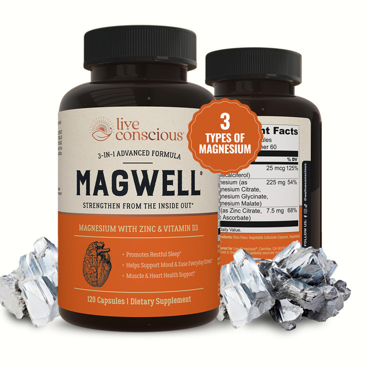 Live Conscious Magwell Magnesium Zinc & Vitamin D3