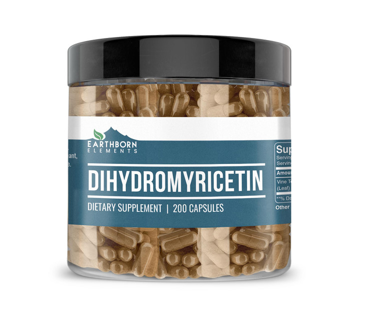 Earthborn Elements DHM Dihydromyricetin 200 Capsules, Pure & Undiluted, No