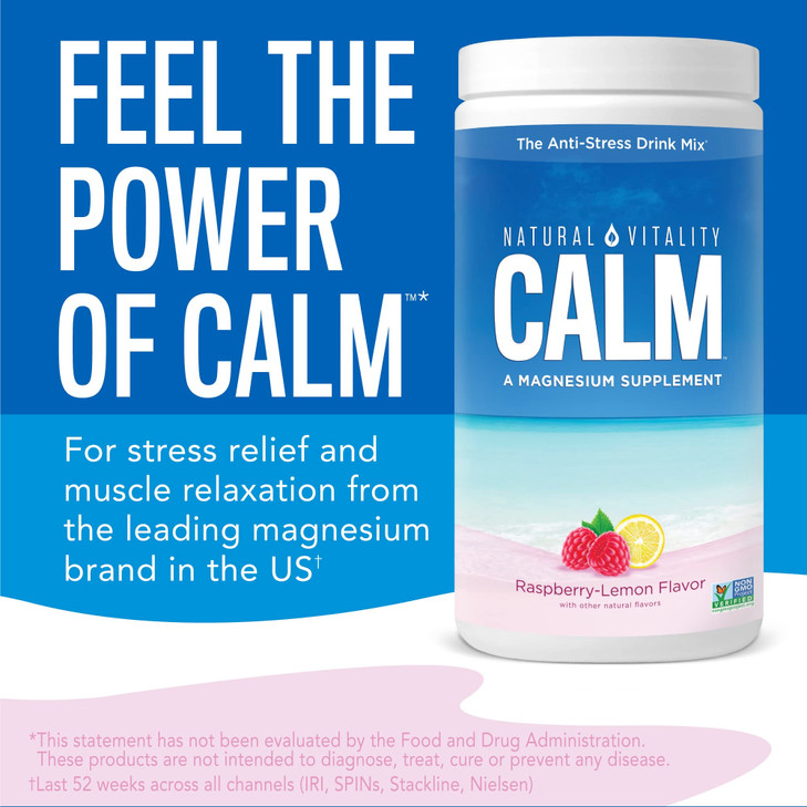 Natural Vitality Calm, Magnesium Citrate Supplement, Anti-Stress Drink Mix