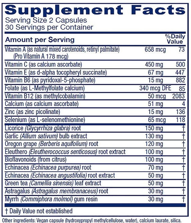 Vitanica Immune Symmetry, Immune Support, Vegan, 60 Capsules