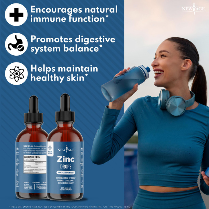 Liquid Zinc Drops for All Ages by NEW AGE