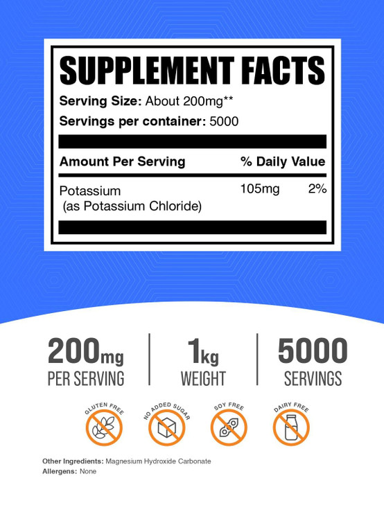 BulkSupplements.com Potassium Chloride Powder