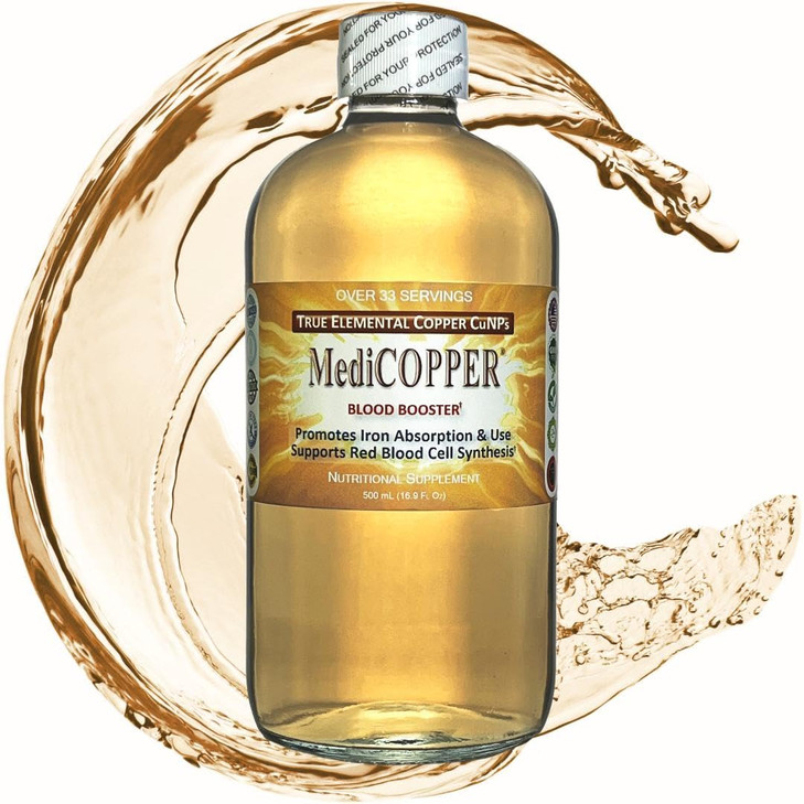 MediCOPPER True Colloidal Copper - 500 mL in a BPA Free Plastic Bottle