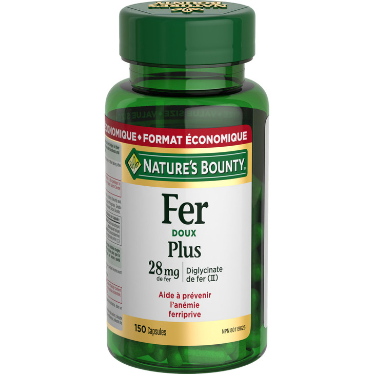 Nature's Bounty Gentle Iron Plus Pills, Supplement, Helps Prevent Iron