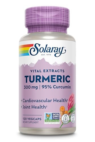 Solaray Guaranteed Potency Turmeric Root Extract 300 mg VCapsules, 120 Count