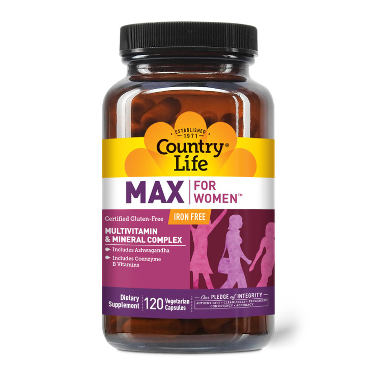 Country Life Max for Women - Multivitamin and Mineral Complex, Iron-free
