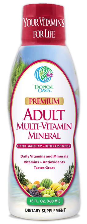 Tropical Oasis Adult Liquid Multivitamin -Liquid Multi-Vitamin and Mineral