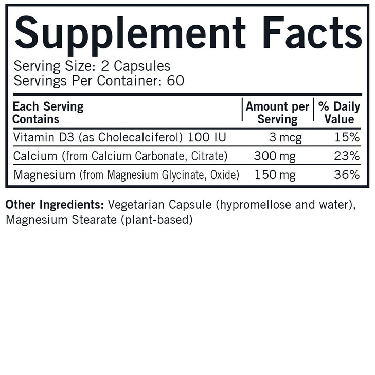 Calcium Magnesium Capsules - Hypo - 120 count