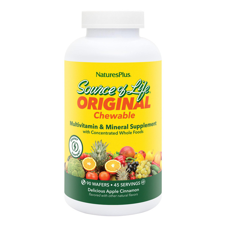 NaturesPlus Source of Life Adults Chewable, Apple Cinnamon