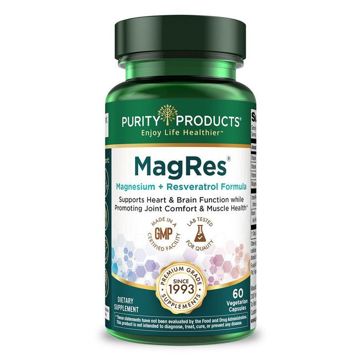Purity Products - MagRes Formula Magnesium + Resveratrol 60 capsules
