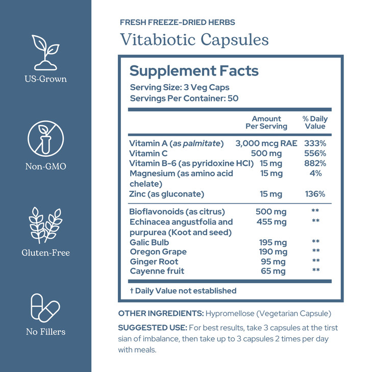 Eclectic Herb - Vitabiotic Capsules - Immune Support