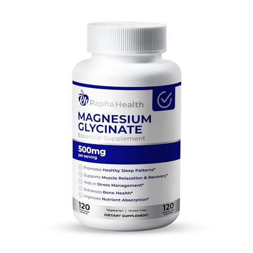 RAPHA HEALTH - Magnesium GLYCINATE 500mg - High Absorption