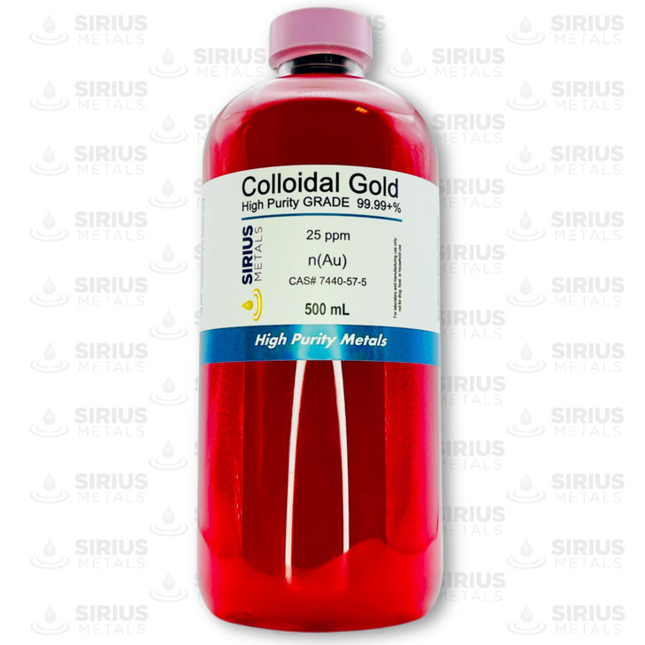 True Colloidal Gold - 25 ppm - 99.99+% Purity