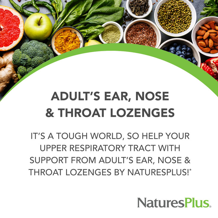 NaturesPlus Adult's Ear Nose Throat Lozenges with K12 Probiotics