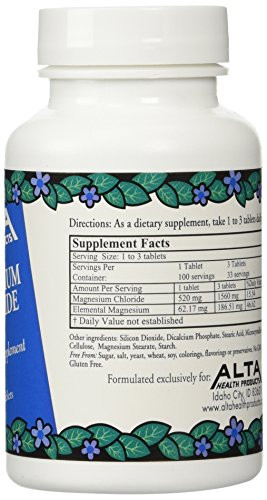 Alta Health Alta Health Magnesium Chloride 100 (Pack of 2), 100 Count