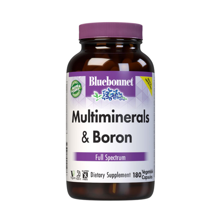Bluebonnet Nutrition Multiminerals & Boron with Iron, Full Spectrum, Bone