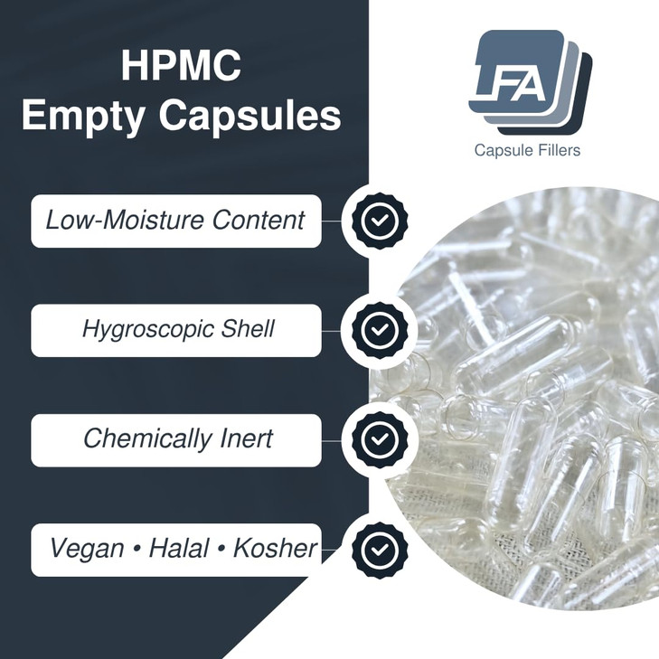 Empty 00 Capsules - Vegan HPMC - 1000 Count - Pill Capsules Empty
