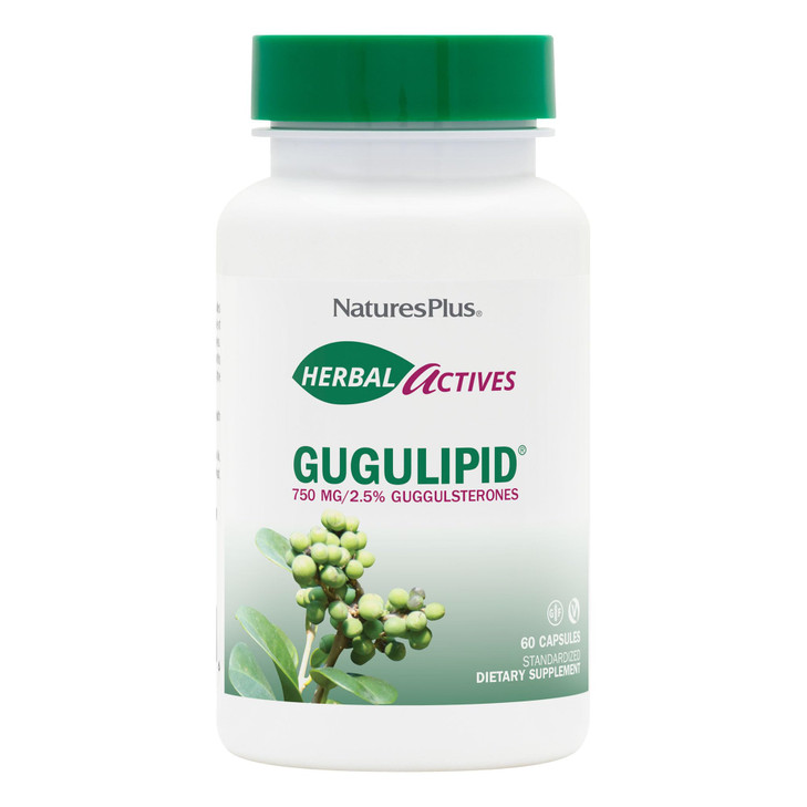 NaturesPlus Herbal Actives Gugulipid - 750 mg, 2.5% Guggulsterones