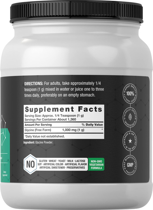 Horbäach Glycine Powder 3 lbs - Free Form Supplement