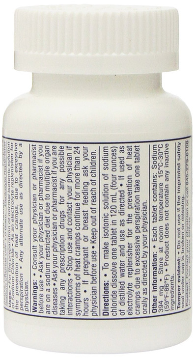 Sodium Chloride Tablets 1 Gm, USP Normal Salt Tablets - 100 Tablets (Pack of 3)