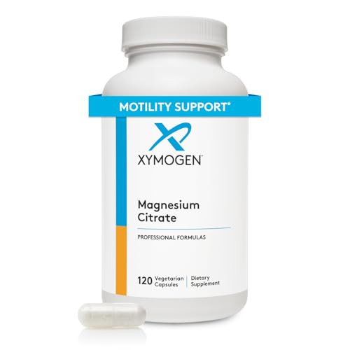 XYMOGEN Magnesium Citrate Capsules - Vegan Magnesium Supplement for Women + Men