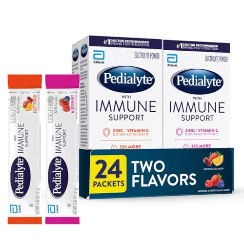 Pedialyte with Immune Support, Electrolyte Drink Powder with Vitamin C and Zinc