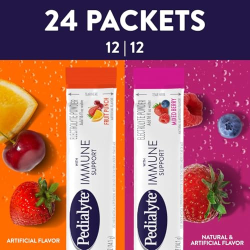 Pedialyte with Immune Support, Electrolyte Drink Powder with Vitamin C and Zinc
