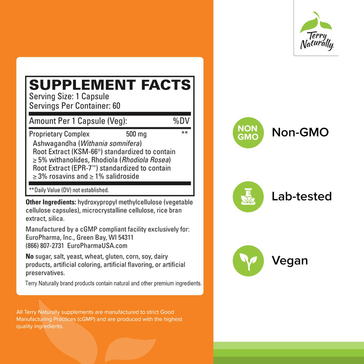Terry Naturally Adaptra - Supplement to Support Adrenal Health