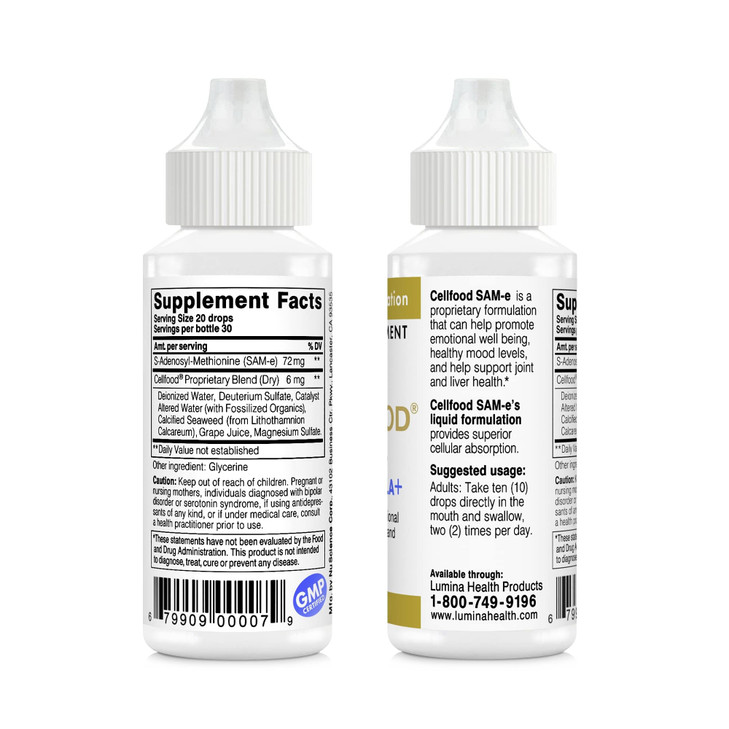 Cellfood SAM-e Liquid Formula+, 1 fl oz - Joint Support & Liver Health
