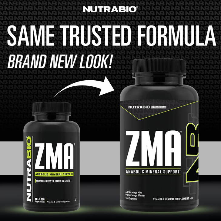 NutraBio ZMA Supplements for Men & Women- Zinc Magnesium Supplements to Support