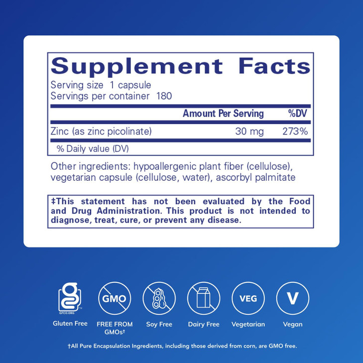 Pure Encapsulations Zinc 30 mg