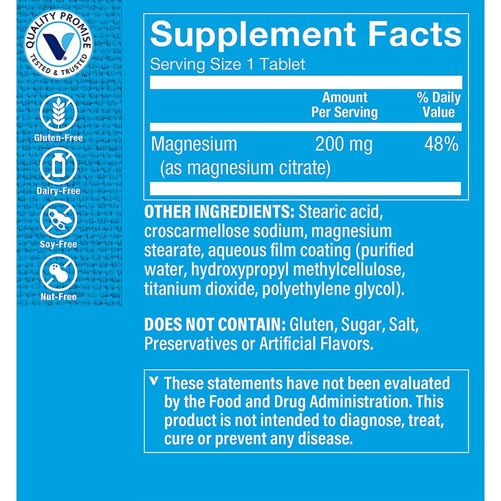 The Vitamin Shoppe Magnesium Citrate 200MG
