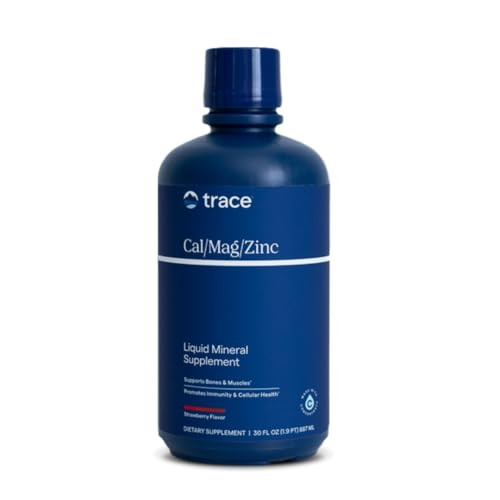 Trace Minerals Cal/Mag/Zinc - Liquid Mineral Supplement for Natural Body Health