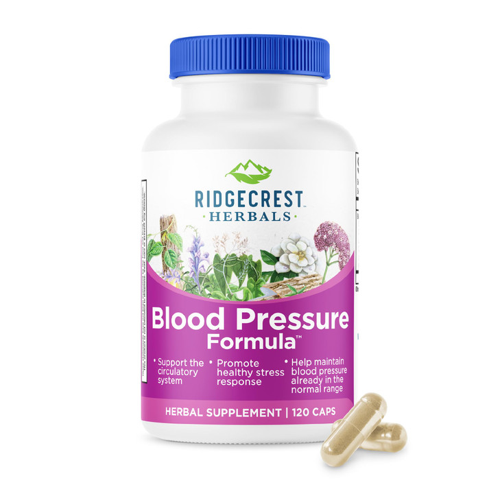 RidgeCrest Herbals Blood Pressure Herbal Formula, 12 Herbs, Poria Mushroom