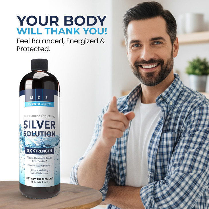 Alkaline Structured Silver Liquid Supplement 30ppm