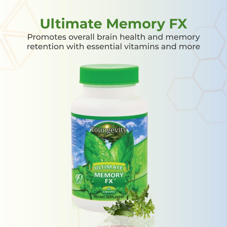 Youngevity Ultimate Memory FX: Ginkgo Leaf, Periwinkle Herb + Vitamins
