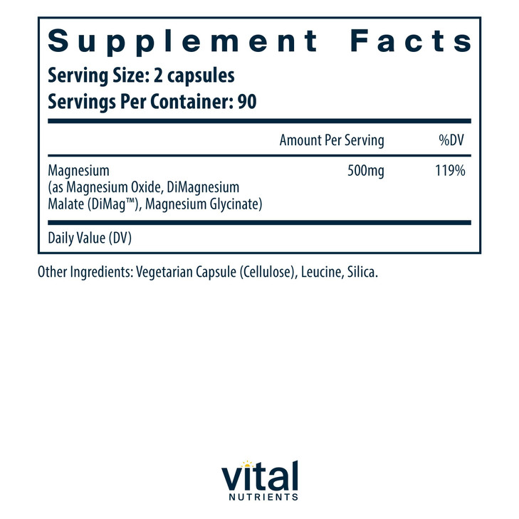 Vital Nutrients Triple Magnesium Complex Supplement