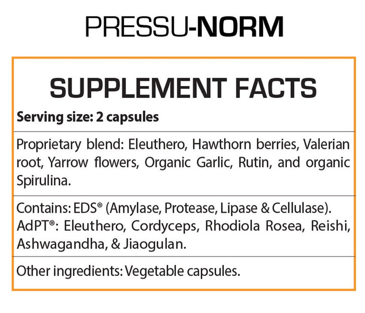 Professional Botanicals Pressu Norm - 60 Vegetarian Capsules