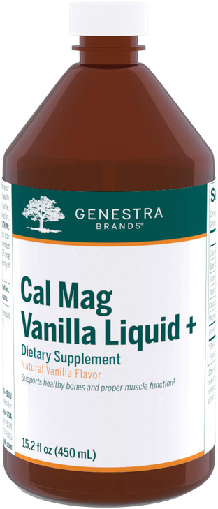 Genestra Brands Cal Mag Vanilla Liquid + - Calcium-Magnesium Supplement