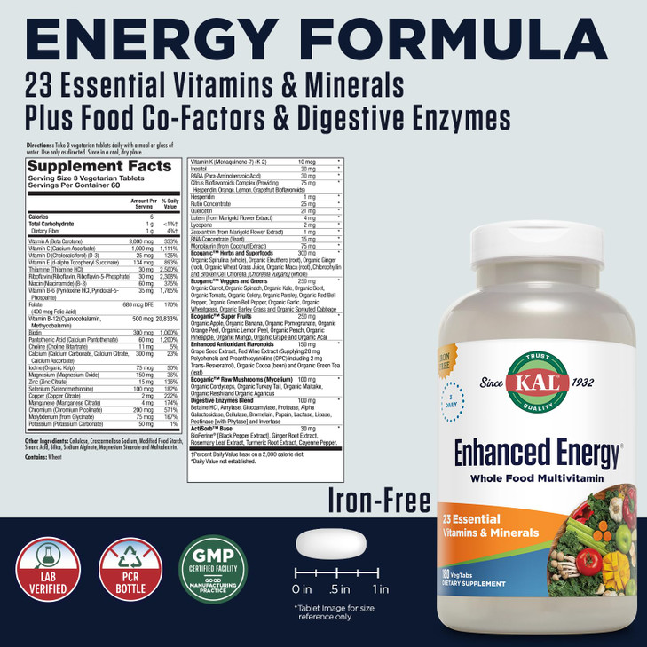KAL Enhanced Energy Multivitamin