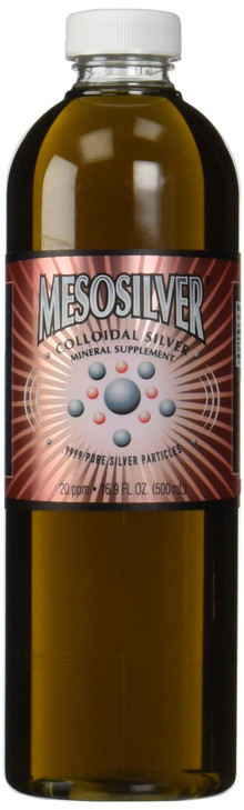 MesoSilver 20 ppm Colloidal Silver, 500 mL/16.9 Oz