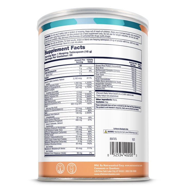 Lifetime allOne Rice Base Multiple Vitamin & Mineral Powder