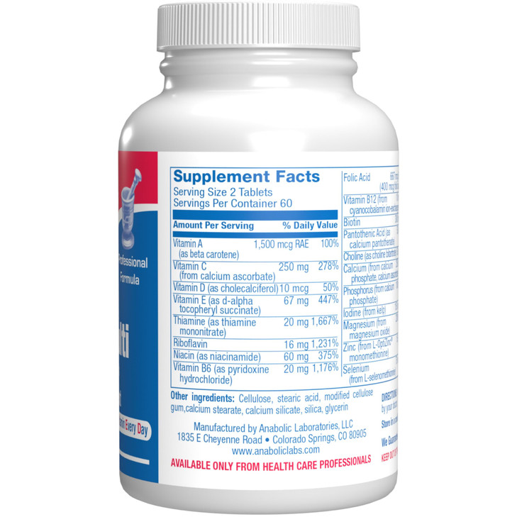 Iron Free Daily Multivitamin for Men and Women, 120 Tablets