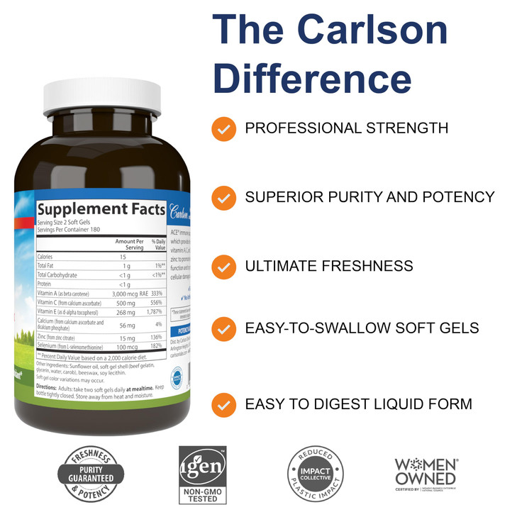 Carlson - ACES + Zn, Vitamins A, C,