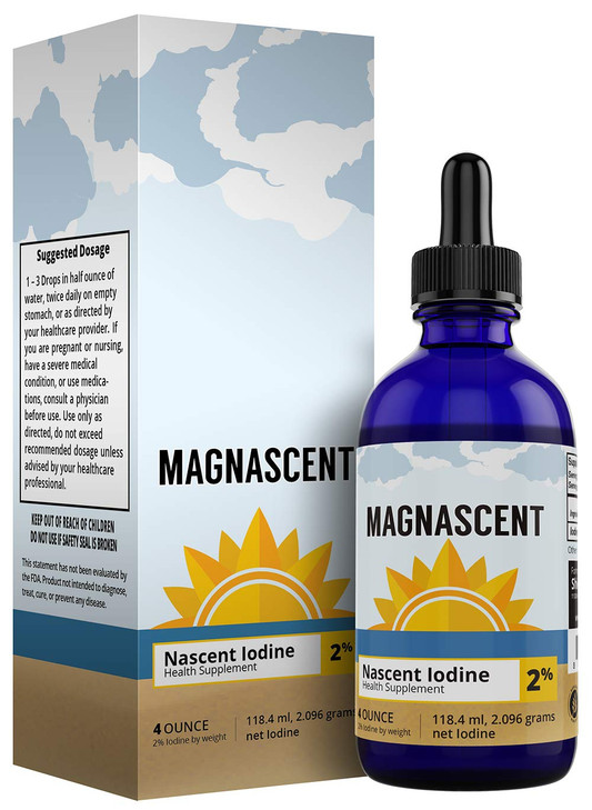 Magnascent Nascent Iodine Organic Daily Health Supplement High Potency 2%