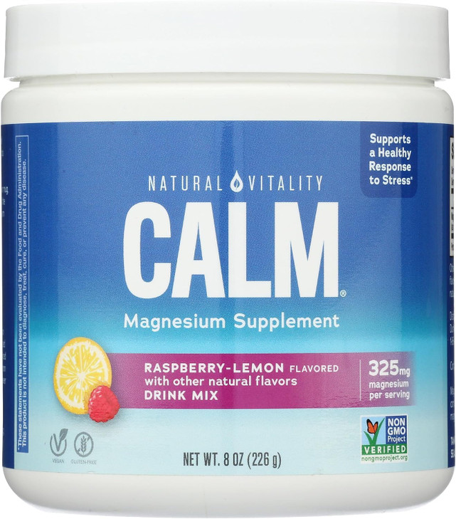 Natural Vitality Calm, The Anti-Stress Dietary Supplement Powder, Raspberry