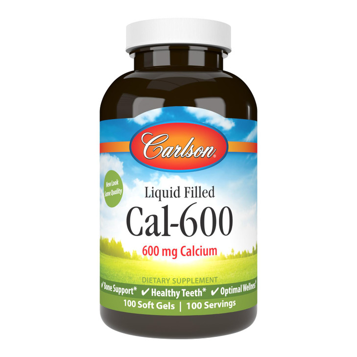 Carlson - Cal-600, 600 mg Calcium, Bone Support,