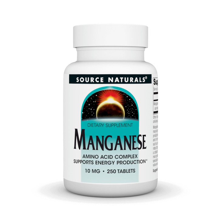 Source Naturals Manganese 10mg Amino Acid Chelate Supplement